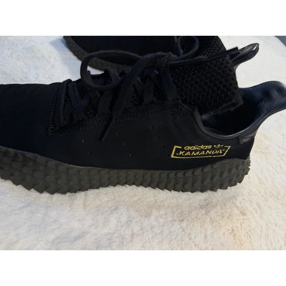 Adidas‎ Kamanda Core Black Suede Mens Casual Lifestyle Shoes Sneakers size 9.5
